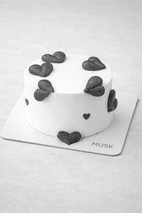 Mini Cake With Small Hearts Fresh Pineapple Flavour