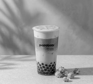 Caramel Popcorn Milk Boba Tea
