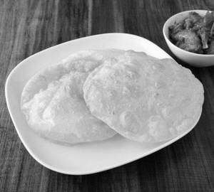 Puri with chicken