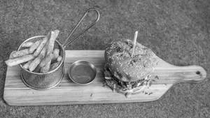 Aloo Tikki Burger With Fries