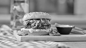 Creamy mushroom burger