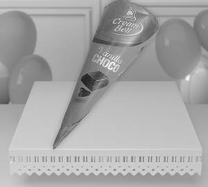 Choco vanilla cone