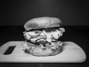 Crispy Chicken With Chicken Patty Hybrid Burger