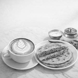 Aloo Paratha + Cappuccino