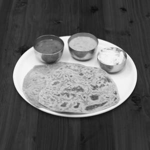 Chappathi with veg kuruma [2pcs]