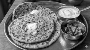 Pyaj Achari Paratha (2pc)+Tea Of 2 Person