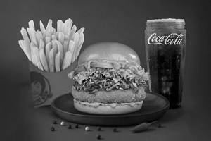 Cajun Spicy Paneer Burger Combo.