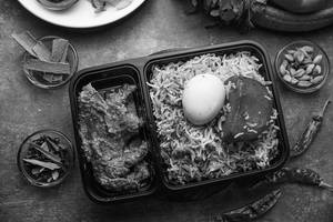 Egg Biryani Chicken Meal