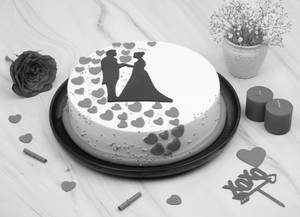 Valentine Couple Fondant Cake