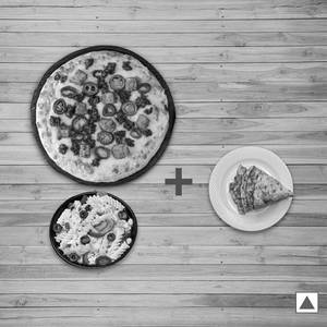 Meat Blast Pizza ( R ) + White Sauce Pasta + Free Quesdilla Chicken Tikka