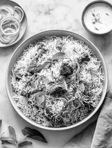 Mutton Biriyani With Mix Raita