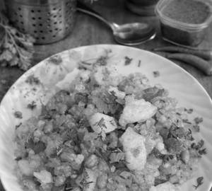 Sabudana khichdi with chutney