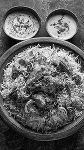 Chicken Biriyani With Mix Raita