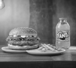 Aloo Tikki Burger + Fries + Beverage