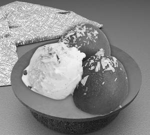 Gulab Jamun With Vanilla Ice Cream
