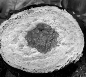 Keema double egg dosa