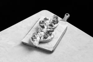 Hot Honey Broccoli Bagel Toast