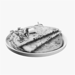 Paneer Paratha (2 Pcs) With Curd & Pickle