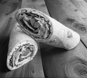 Mediterranean veggie wrap.