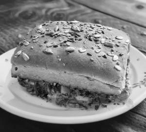 Corn spinach sandwich.