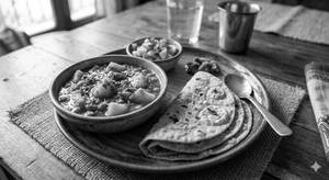 Aloo Sabji + 2fulka