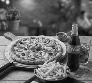 Cheese Pizza +Crispy Fries+Coke