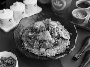 Shrimp & Chicken Pan Fried Noodles