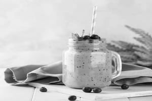 Luscious Blueberry Milkshake