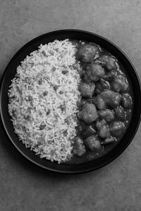 Chicken manchurian fried rice