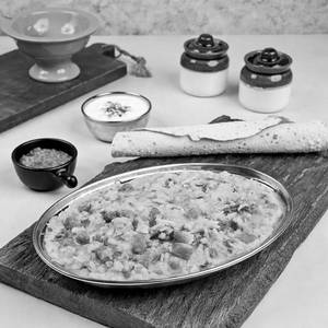 Vegetable Khichdi With Papad And Pickle