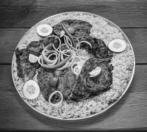 Al Faham with saffron rice