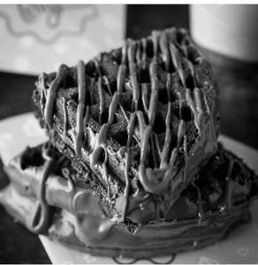 Blueberry choco waffle