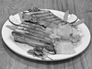 Corn & Mayo Sandwhich With French Fries