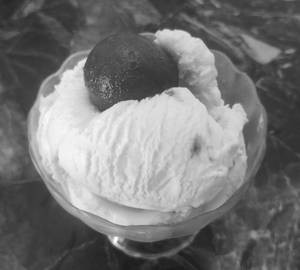 Gulab jamun with ice cream