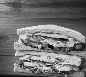 Chicken Club Sandwhich With French Fries