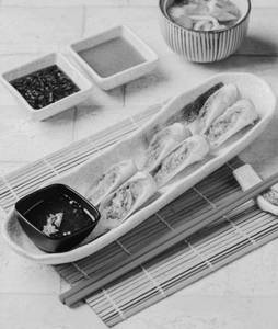 Rich Vegetables Spring Roll, Thai Dip