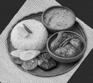 Traditional Bengali Chicken Kosha Thali