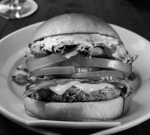 Veg Patty Burger+Fries+Thumsup