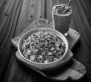 Egg Cheese Maggi + Cold Coco