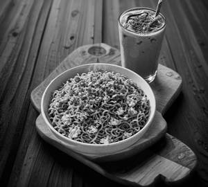 Egg Creamy Maggi + Cold Coffee