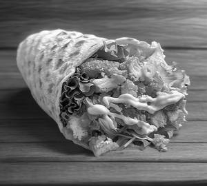 Aloo tikki wrap with cheese