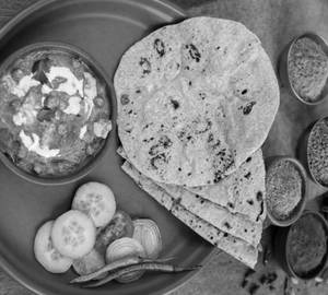 Matar paneer thali