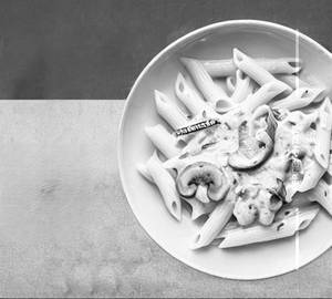 Mushroom pastha in white sauce