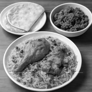 Chicken Biryani [Full] With Chicken 65 [Full] And 2 Rumali Roti