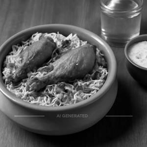 Fry Piece Chicken Handi Biryani (2persons)