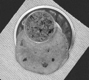 2 chapati with egg burchi
