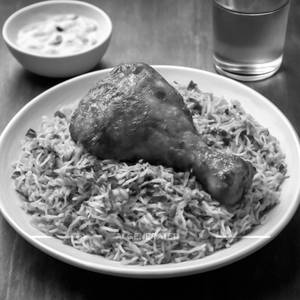 Chicken fry piece biryani or pulao