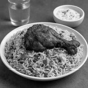 Chicken Fry Peice Biryani Serve 1