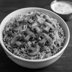 Mushroom biryani