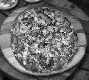 Smoked pork pizza